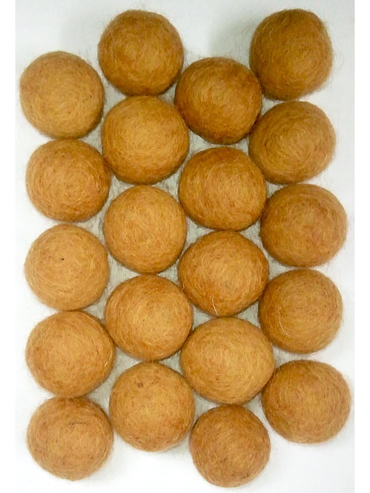 10 mm Hand Made Felt wool balls 100 pcs Harvest Gold color 13 - Click Image to Close